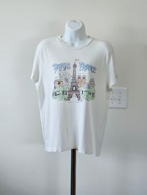 Re/Done Paris Tee Size Medium EUC